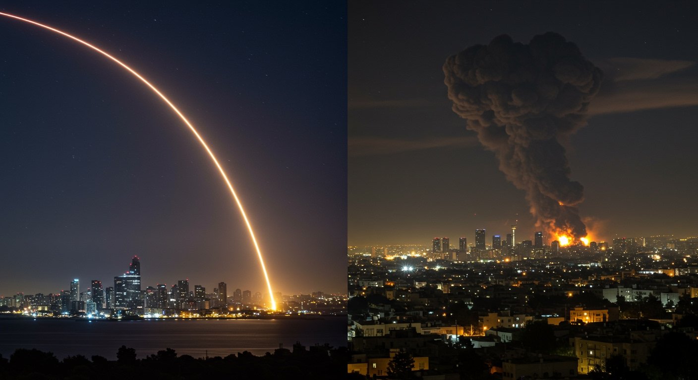 Iran-Israel Conflict Escalates: Missiles Strike Israel Amid Explosions Rocking Tehran