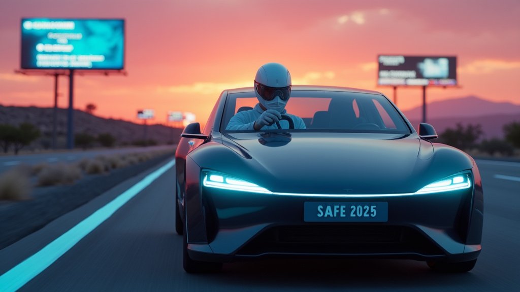 Man Driving Alone, Masked and Gloved, Declared Safest Person Alive in 2025, Study Finds