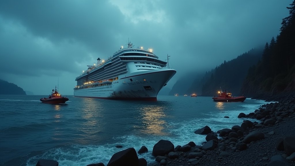 Passenger Vessel MV Harbour Princess Runs Aground Near West Vancouver, Rescue Operations Underway