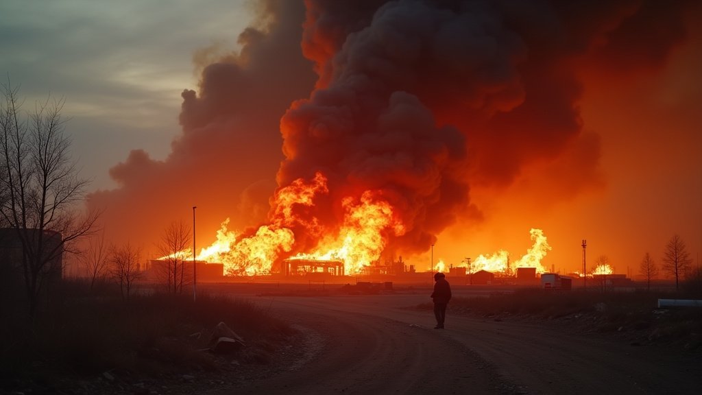 Ukrainian Drone Strike Ignites Major Blaze at Sochi Oil Depot