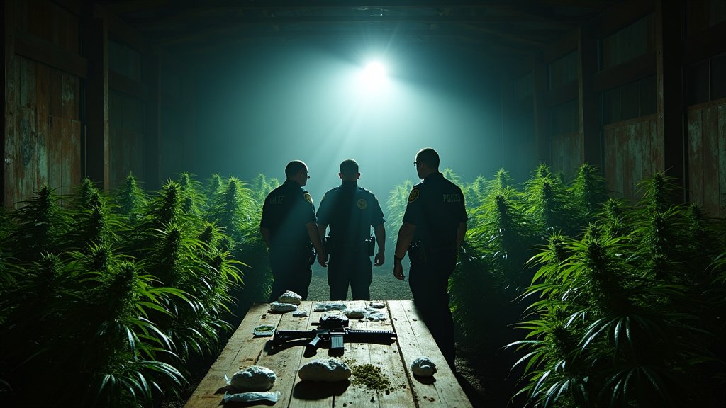 Grants Pass Illegal Cannabis Grow Busted: Four Arrested, Cocaine, Heroin, and Firearm Seized