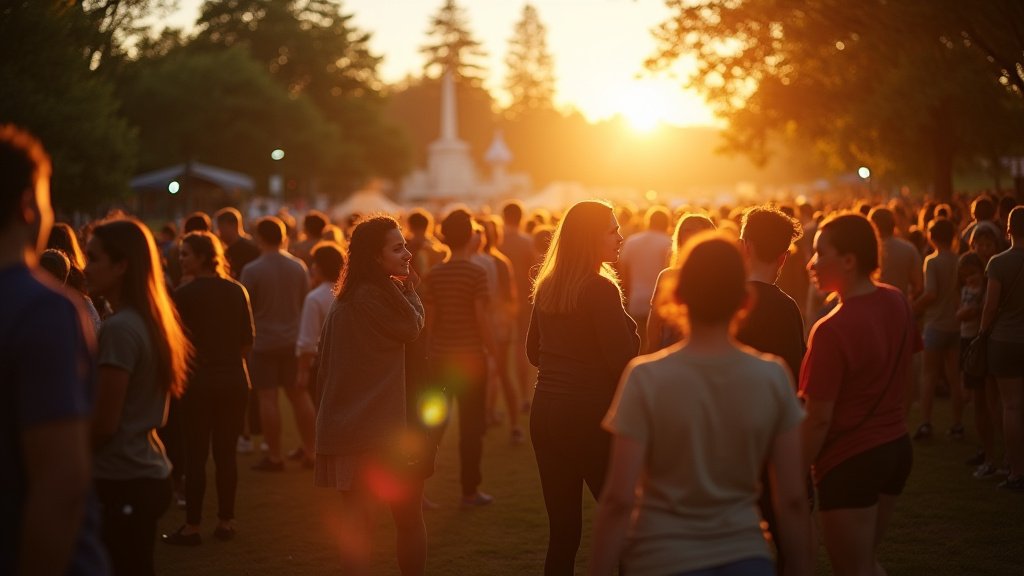 A vibrant community park scene symbolizing local engagement and community spirit in Wilsonville