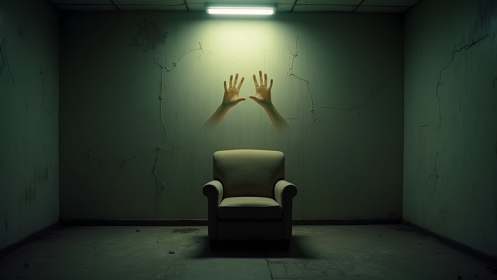 Cinematic wide angle shot symbolizing Oregons declining marijuana tax revenue featuring a decaying cannabis leaf graphic on a downward trending graph within a dimly lit atmospheric state treasury building