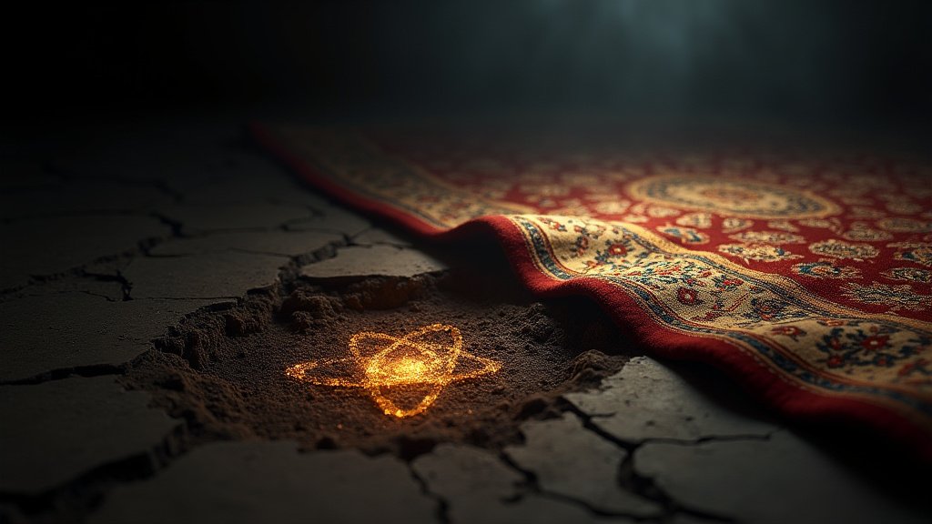 Cinematic wide angle shot of a tense strategic meeting room symbolizing diplomatic negotiations and military buildup in West Asia